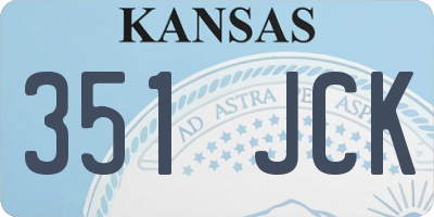 KS license plate 351JCK