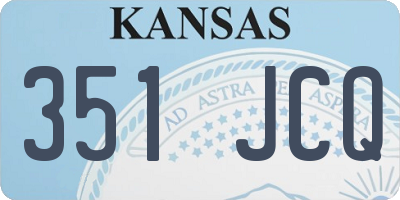 KS license plate 351JCQ