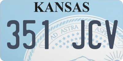 KS license plate 351JCV