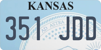 KS license plate 351JDD