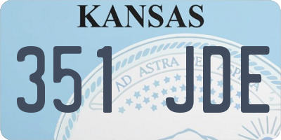 KS license plate 351JDE