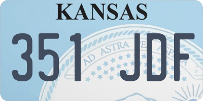 KS license plate 351JDF