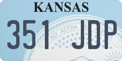 KS license plate 351JDP