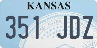 KS license plate 351JDZ