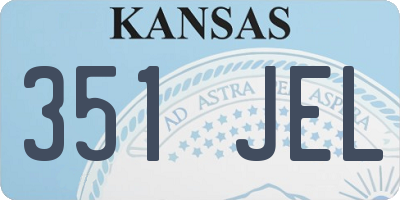 KS license plate 351JEL