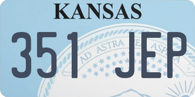 KS license plate 351JEP