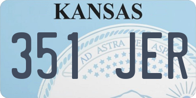 KS license plate 351JER