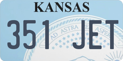 KS license plate 351JET