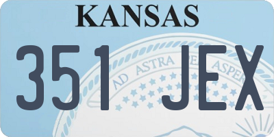 KS license plate 351JEX