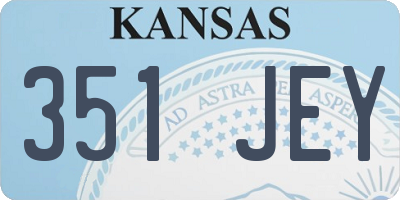 KS license plate 351JEY