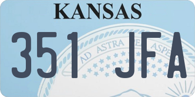 KS license plate 351JFA