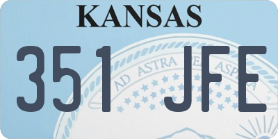 KS license plate 351JFE