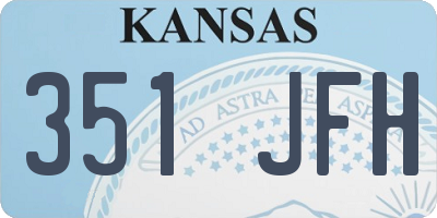 KS license plate 351JFH