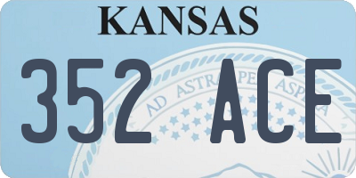 KS license plate 352ACE