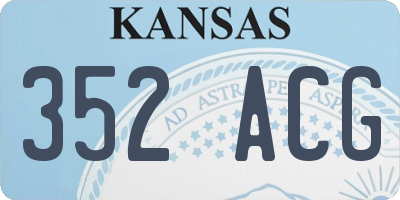 KS license plate 352ACG