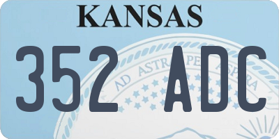 KS license plate 352ADC