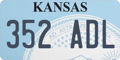 KS license plate 352ADL