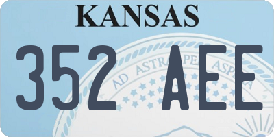 KS license plate 352AEE