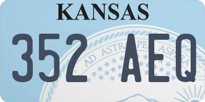 KS license plate 352AEQ