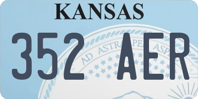 KS license plate 352AER