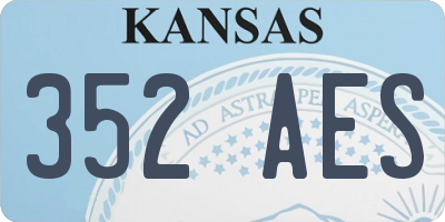 KS license plate 352AES