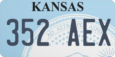 KS license plate 352AEX