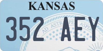 KS license plate 352AEY