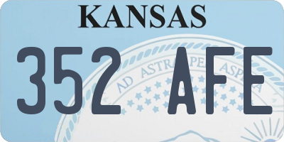 KS license plate 352AFE