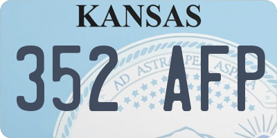 KS license plate 352AFP
