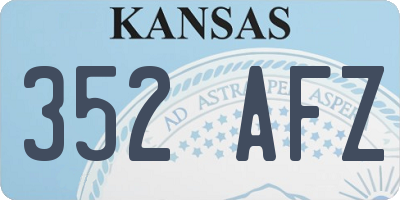 KS license plate 352AFZ