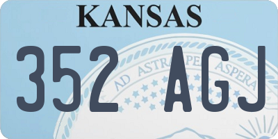 KS license plate 352AGJ