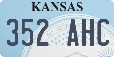 KS license plate 352AHC