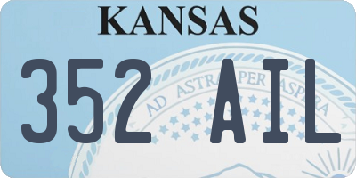 KS license plate 352AIL