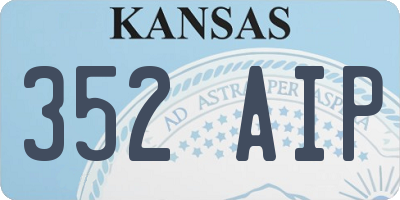 KS license plate 352AIP