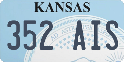 KS license plate 352AIS