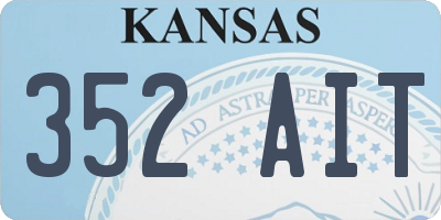 KS license plate 352AIT
