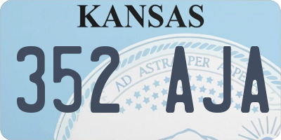 KS license plate 352AJA
