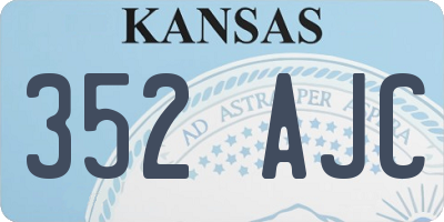 KS license plate 352AJC