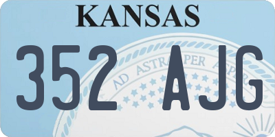 KS license plate 352AJG