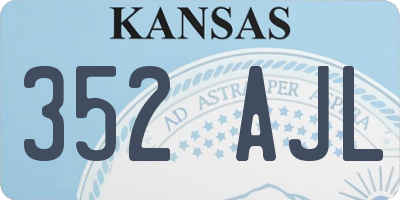 KS license plate 352AJL