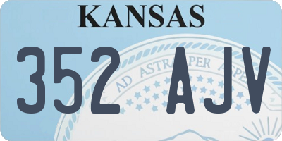 KS license plate 352AJV