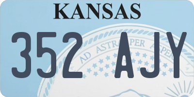 KS license plate 352AJY