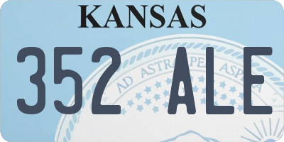 KS license plate 352ALE