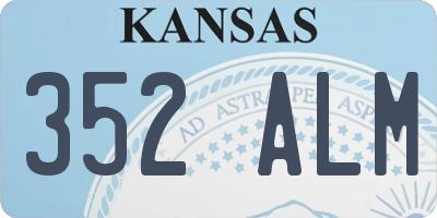 KS license plate 352ALM