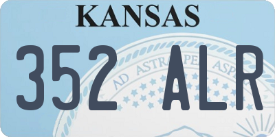 KS license plate 352ALR