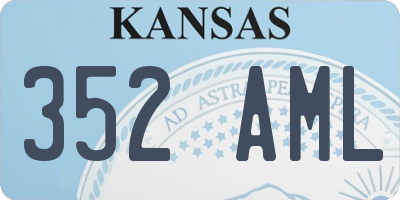 KS license plate 352AML