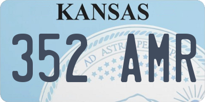 KS license plate 352AMR