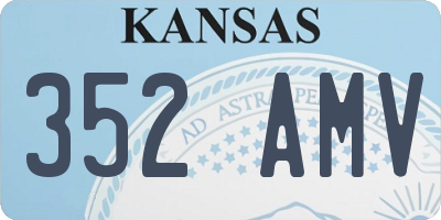 KS license plate 352AMV