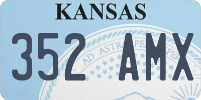 KS license plate 352AMX