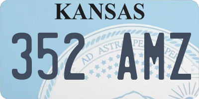 KS license plate 352AMZ